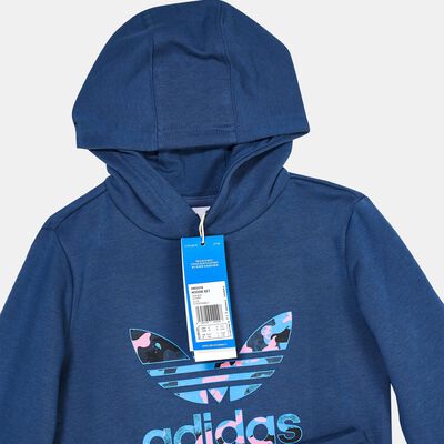adidas Originals Kids' Camo Hoodie and Sweatpants Set Blue