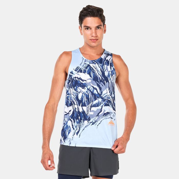Nike Men's Dri-FIT Trail Rise 365 Running Tank Top Blue image number 0