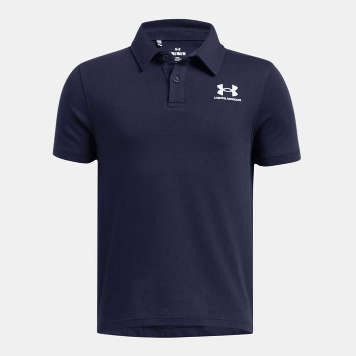 Under Armour Kids' Icon Polo Shirt Blue Under Armour Kids' Icon Polo Shirt Blue image number 0