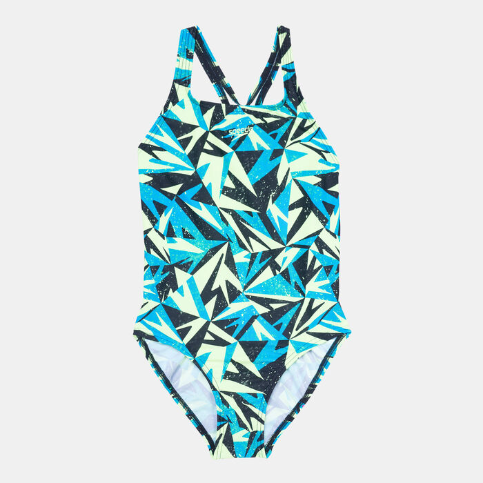Speedo Kids' Hyper Boom Allover Medalist Swimsuit Blue Speedo Kids' Hyper Boom Allover Medalist Swimsuit Blue image number 0