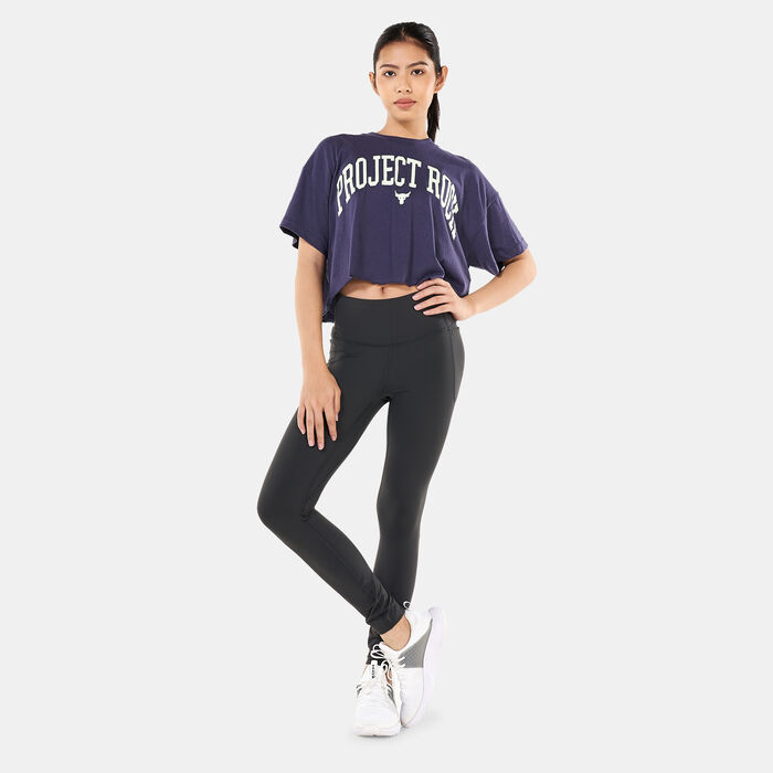 Under Armour Women's Project Rock T-Shirt Purple Under Armour Women's Project Rock T-Shirt Purple image number 2