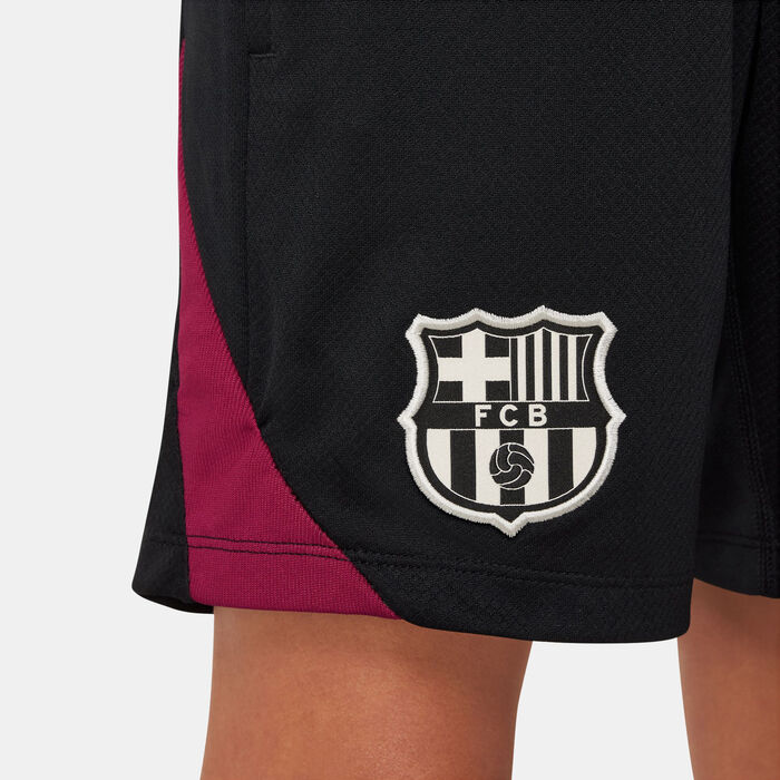 Nike Kids' FC Barcelona Strike Dri-FIT Knit Football Shorts Black image number 3