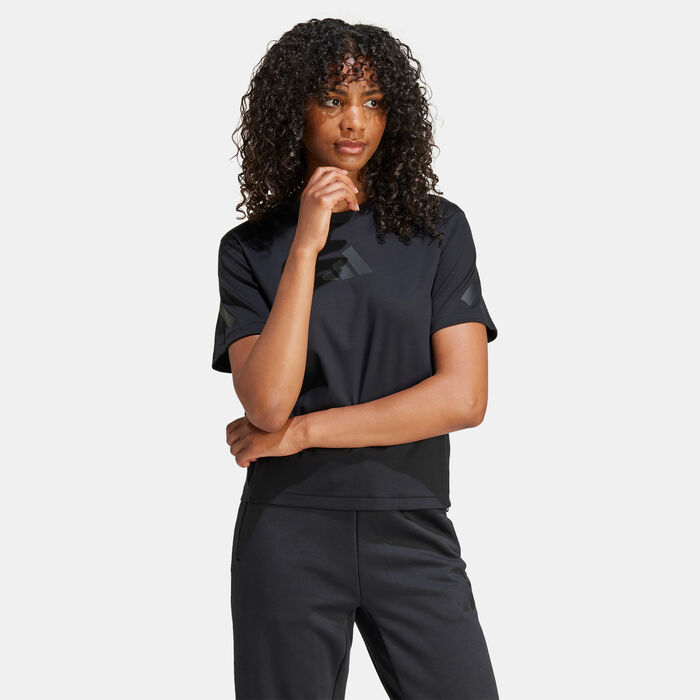 adidas Women's Z.N.E. T-Shirt Black adidas Women's Z.N.E. T-Shirt Black image number 2