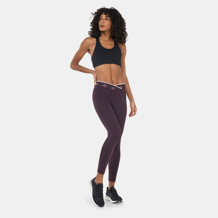 adidas Women's Techfit V-Shaped Elastic 7/8 Leggings Red adidas Women's Techfit V-Shaped Elastic 7/8 Leggings Red image number 2