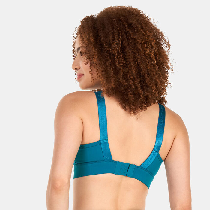 SQUATWOLF Women's High-Neck Perforated Sports Bra Blue image number 1