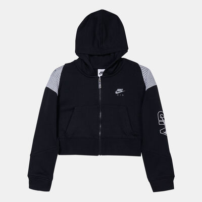 Nike Kids’ Air French Terry Full-Zip Hoodie (Older Kids) Black