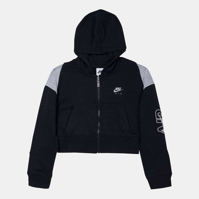 Nike Kids’ Air French Terry Full-Zip Hoodie (Older Kids) Black Nike Kids’ Air French Terry Full-Zip Hoodie (Older Kids) Black image number 0