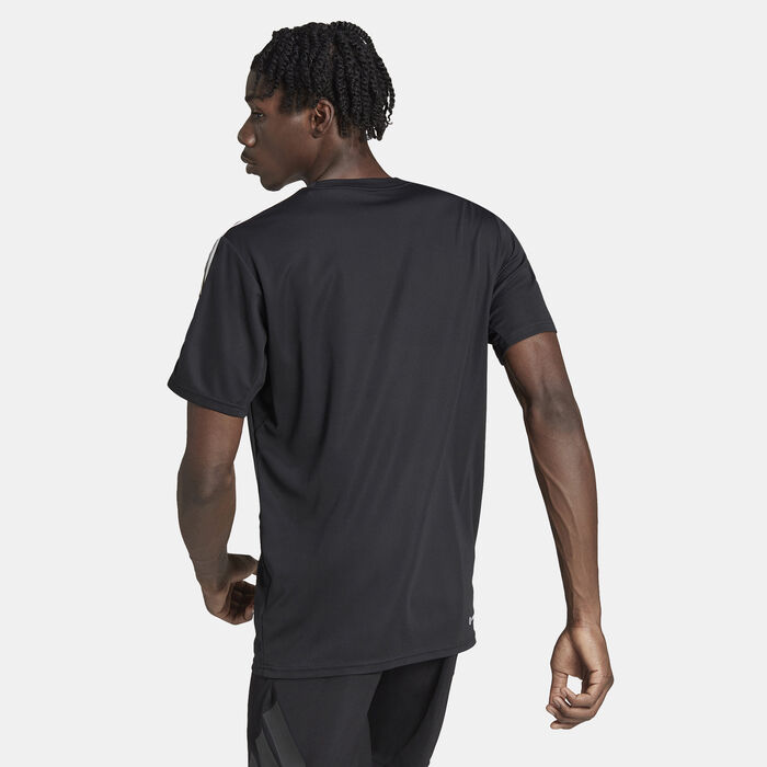 adidas Men's Train Essentials 3-Stripes Training T-Shirt Black image number 1