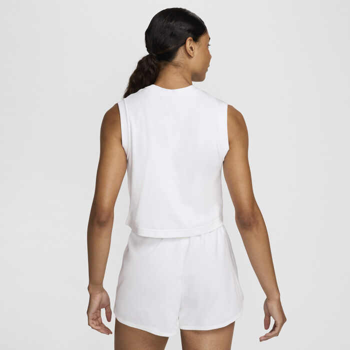 Nike Women's Court Heritage Cropped Tennis Tank Top White Nike Women's Court Heritage Cropped Tennis Tank Top White image number 1