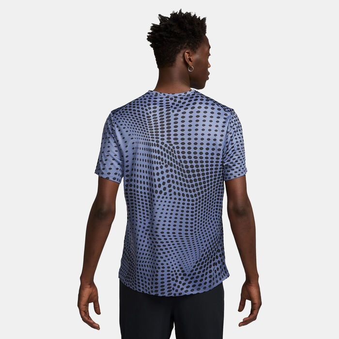 Nike Men's Dri-FIT Miler Running T-Shirt Blue image number 1