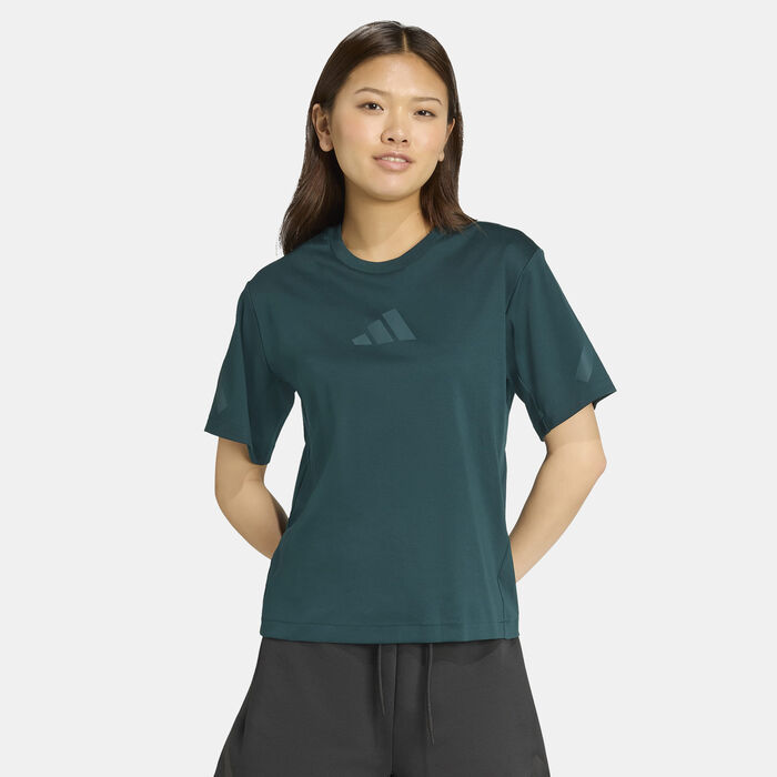 adidas Women's Z.N.E. T-Shirt Green adidas Women's Z.N.E. T-Shirt Green image number 0
