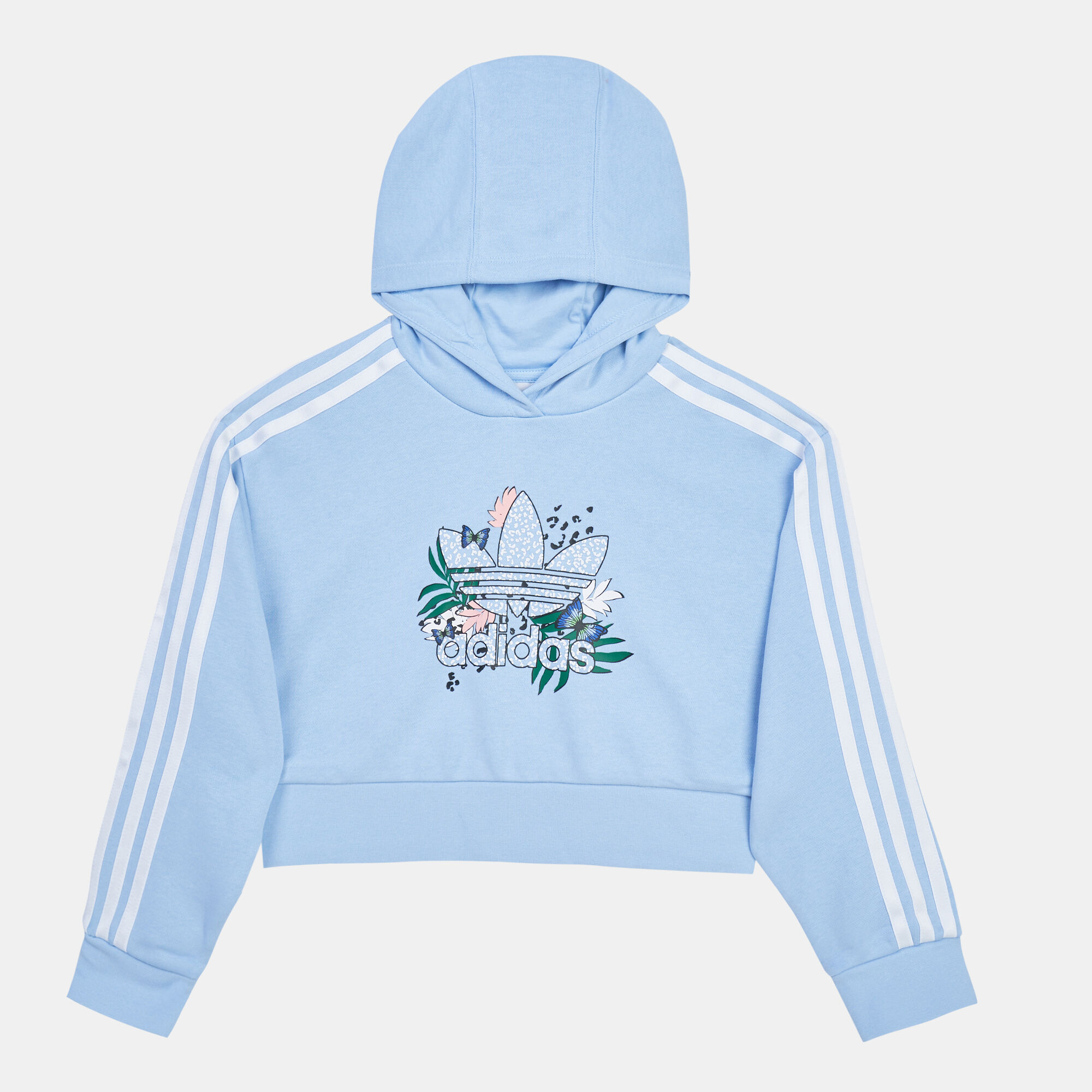 Buy adidas Originals Kids Crop Hoodie Blue in KSA SSS