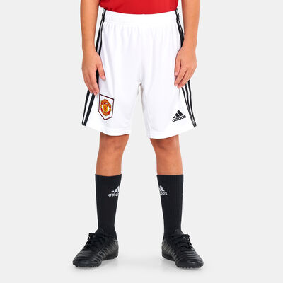 adidas Kids' Manchester United Home Shorts - 2022/23 White adidas Kids' Manchester United Home Shorts - 2022/23 White