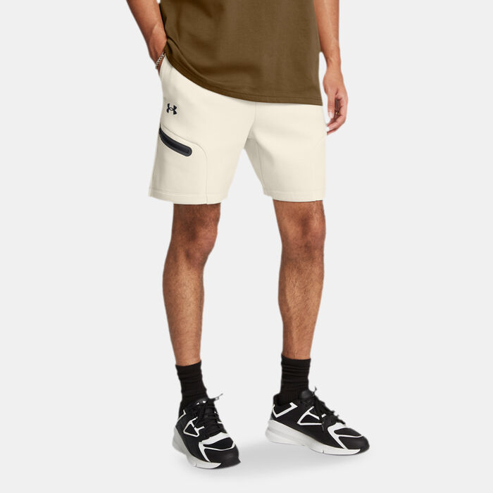 Under Armour Men's Unstoppable Fleece Shorts White image number 0
