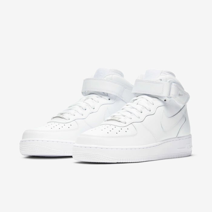 Nike Women's Air Force 1 '07 Mid Shoes White Nike Women's Air Force 1 '07 Mid Shoes White image number 4