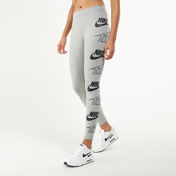 Nike leggings with leg swoosh print
