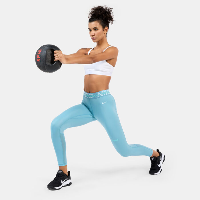 Nike Women's Pro Graphic 7/8 Leggings Blue image number 2