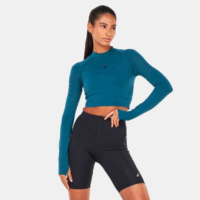 ASICS Women's Seamless Crop Top Green image number 0