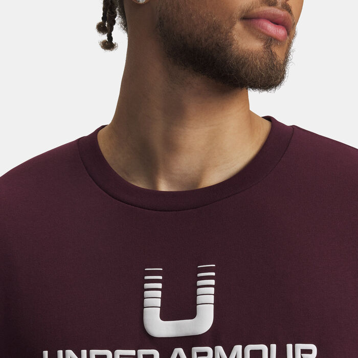 Under Armour Men's U Logo Heavyweight T-Shirt Red Under Armour Men's U Logo Heavyweight T-Shirt Red image number 2