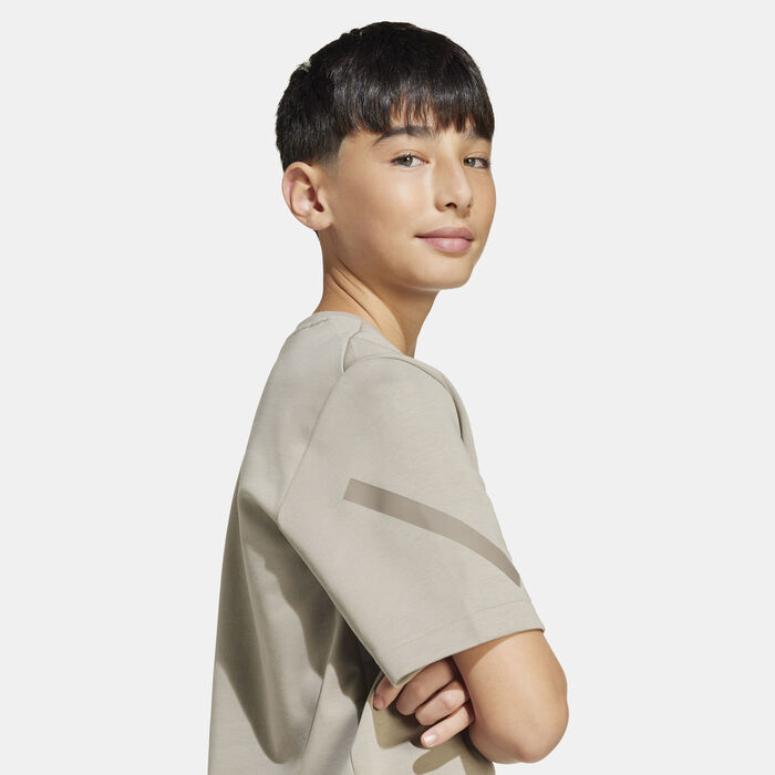 adidas Kids' Z.N.E. T-Shirt Grey adidas Kids' Z.N.E. T-Shirt Grey image number 3