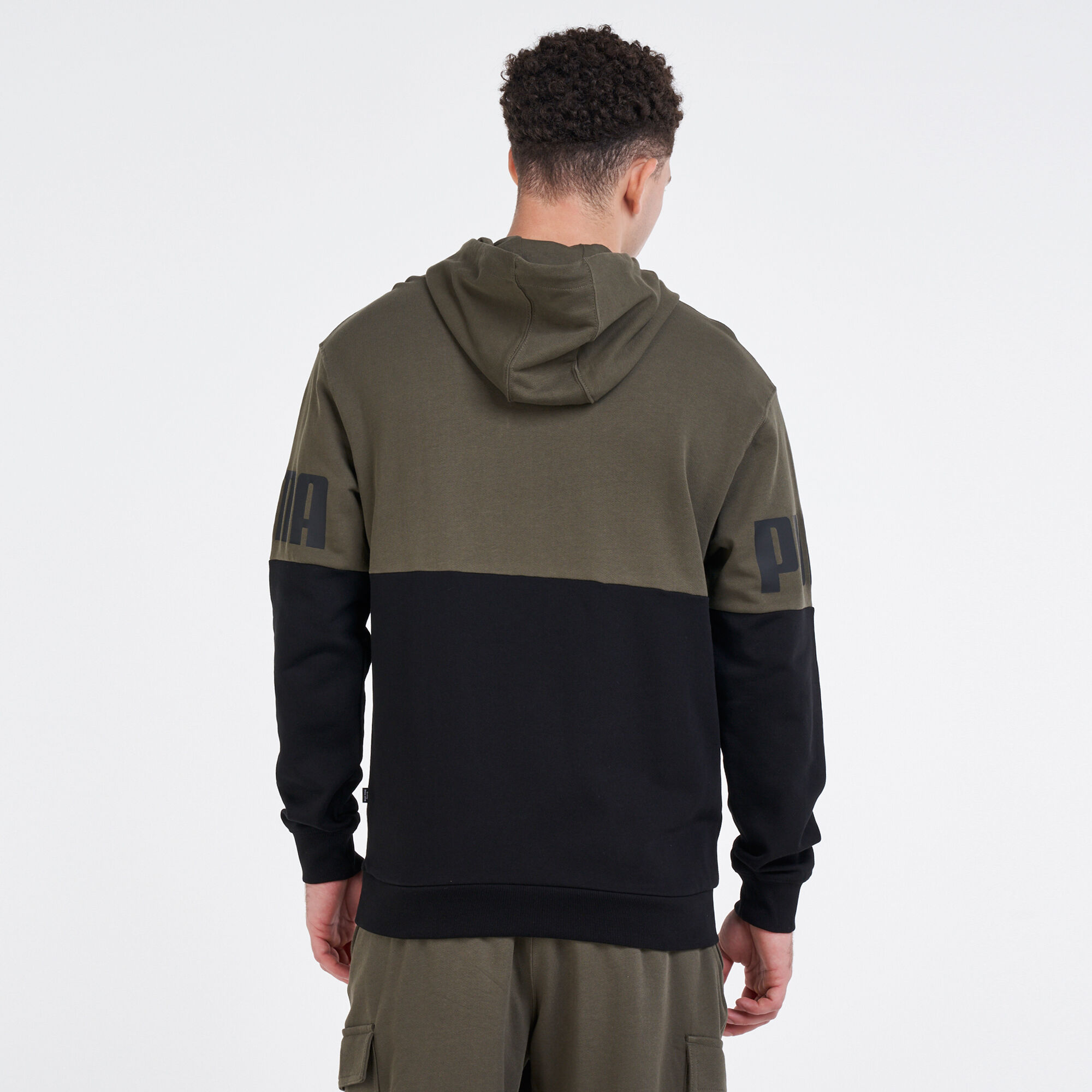 puma hoodie khaki