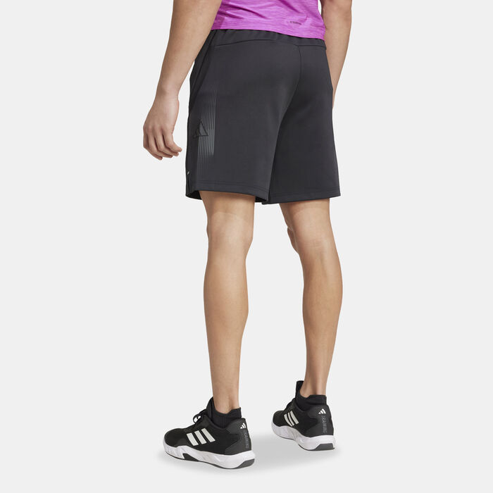 adidas Men's Gym+ Brand Love Training Shorts Black image number 1