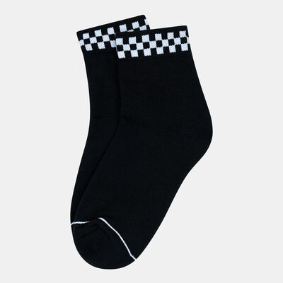 Vans Women's Peek A Check Crew Socks Black Vans Women's Peek A Check Crew Socks Black