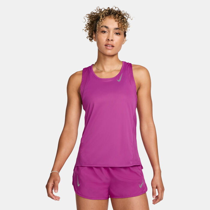 Nike Women's Dri-FIT Race Running Singlet Pink image number 0