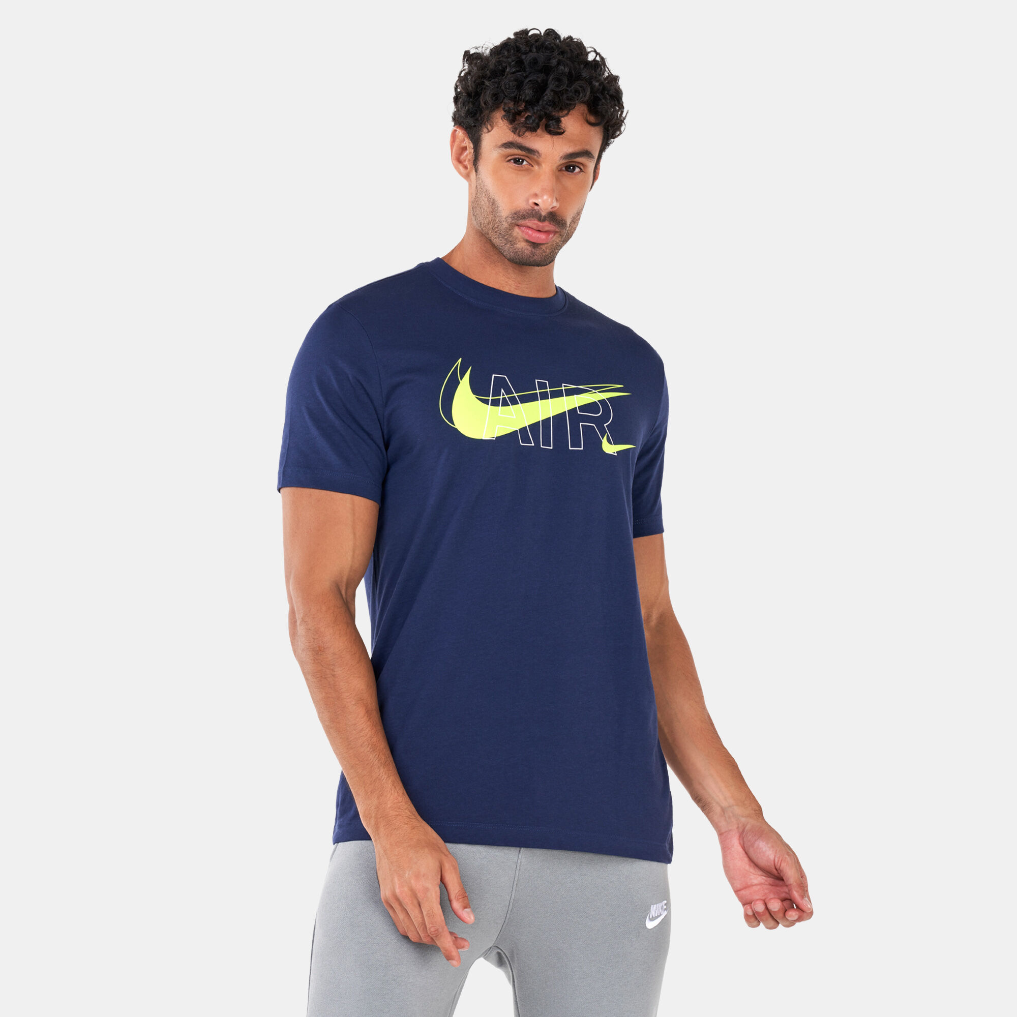 Buy Nike Men s Sportwear Air Print T Shirt Blue in KSA SSS