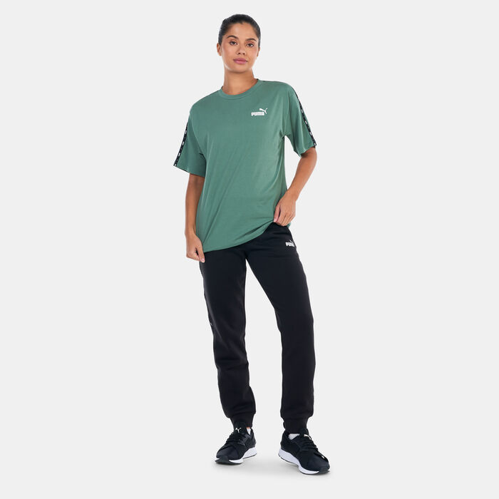 PUMA Women's Essentials Tape T-Shirt Green PUMA Women's Essentials Tape T-Shirt Green image number 2