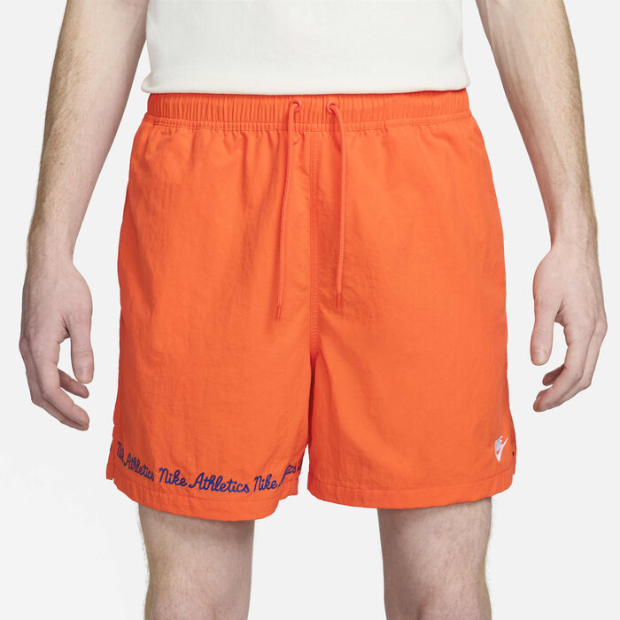Nike Men's Club Fleece Flow Shorts Orange Nike Men's Club Fleece Flow Shorts Orange image number 1