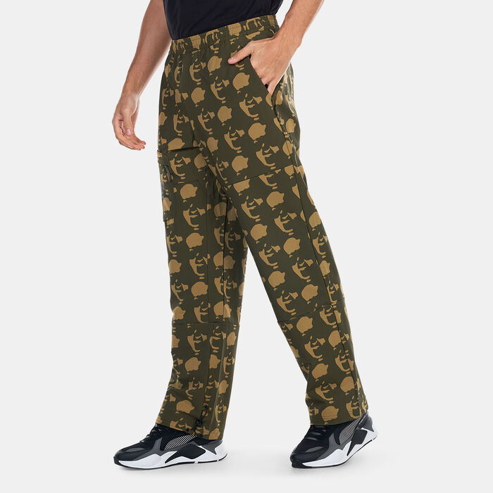 PUMA Men's x PLEASURES Cargo Pants Brown image number 0