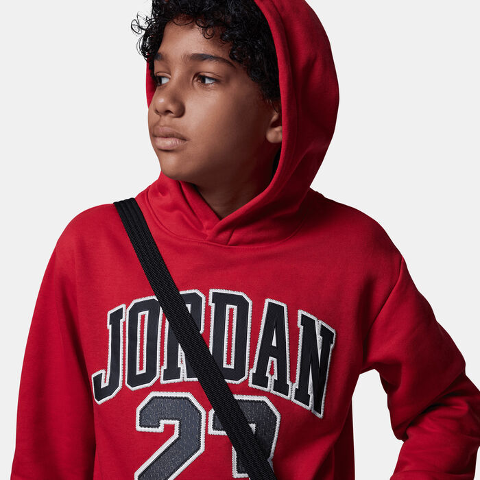 Jordan Kids' Fleece Hoodie Red Jordan Kids' Fleece Hoodie Red image number 3