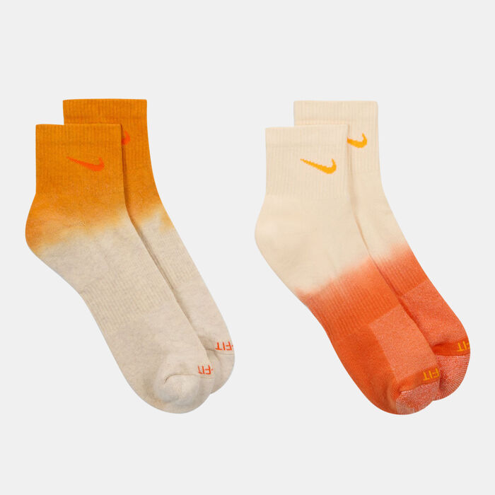 Nike Everyday Plus Cushioned Ankle Socks (2 Pairs) Orange Nike Everyday Plus Cushioned Ankle Socks (2 Pairs) Orange image number 1