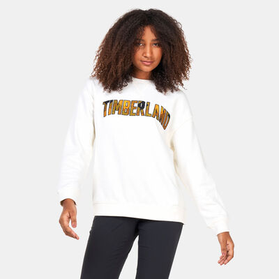 Timberland Women's Checkered Logo Sweatshirt White