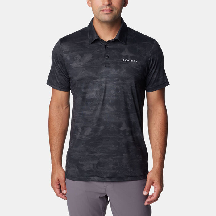 Columbia Men's Tech Trail™ Novelty Polo Shirt Black Columbia Men's Tech Trail™ Novelty Polo Shirt Black image number 0