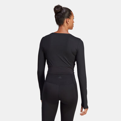 adidas Women's Studio Long-Sleeve Top Black