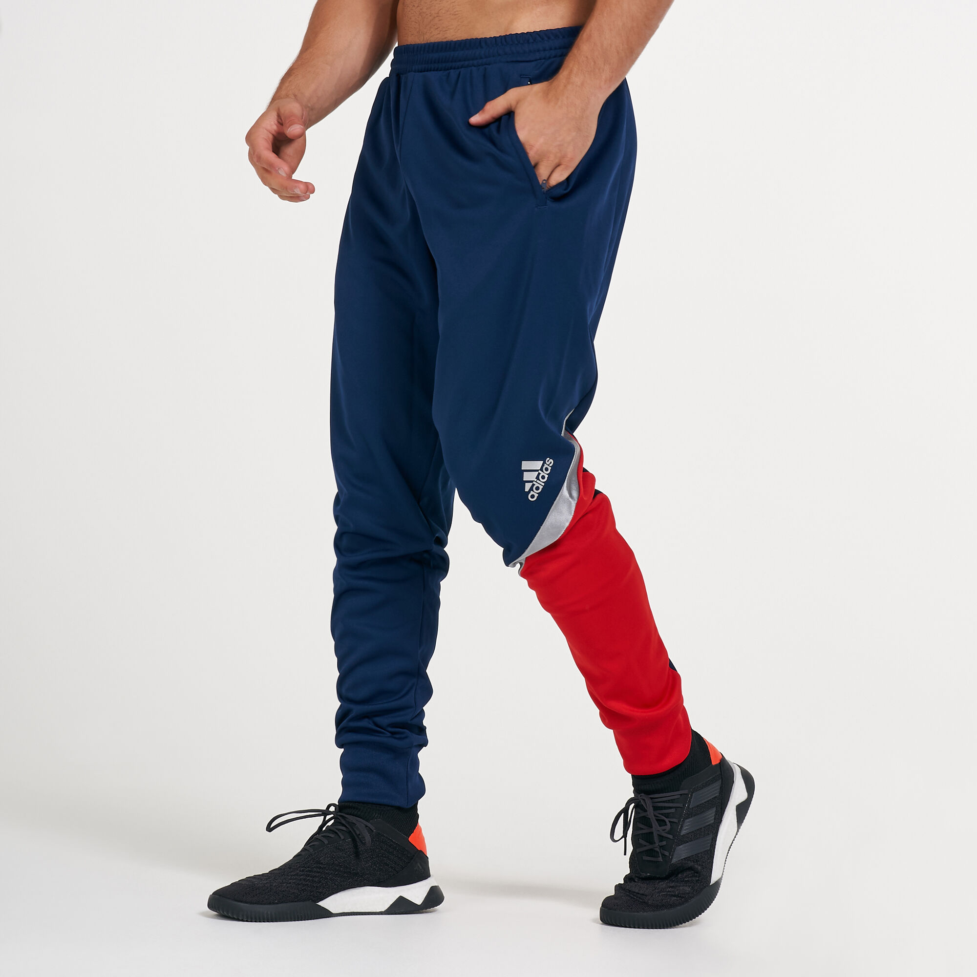 tan track pants