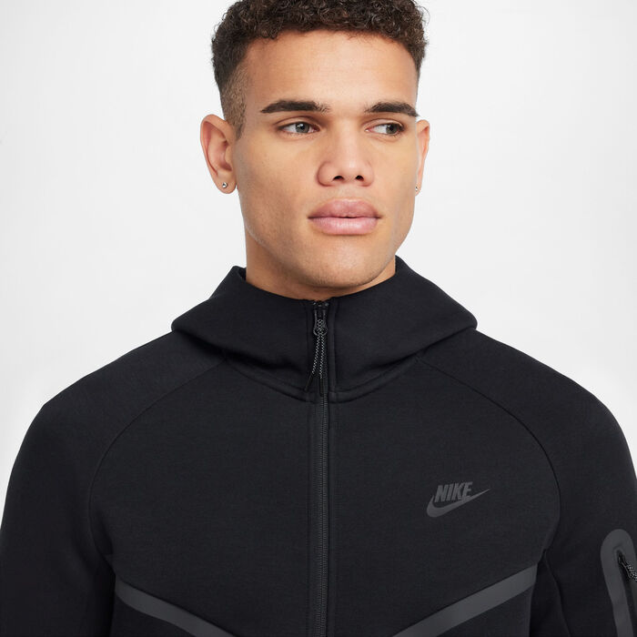 Nike Men's Tech Full-Zip Windrunner Hoodie Black Nike Men's Tech Full-Zip Windrunner Hoodie Black image number 2
