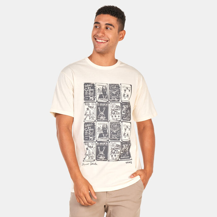 Vans Men's x Daniel Johnston Checkerboard Off The Wall T-Shirt White Vans Men's x Daniel Johnston Checkerboard Off The Wall T-Shirt White image number 0