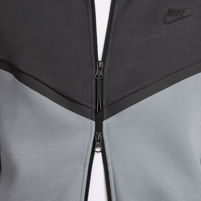 Nike Men's Tech Full-Zip Windrunner Hoodie Grey Nike Men's Tech Full-Zip Windrunner Hoodie Grey image number 4