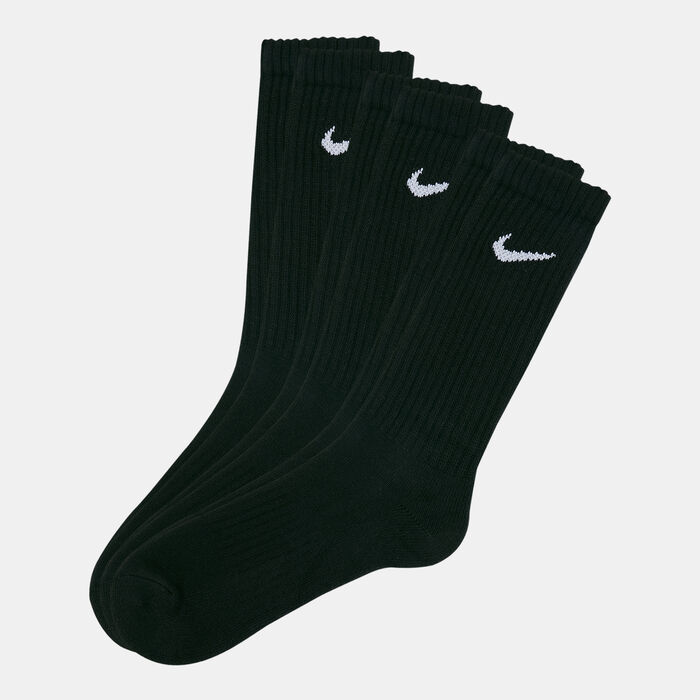 Buy Nike Value Cotton Crew Socks (3 Pack) Black in KSA -SSS