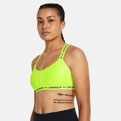 Under Armour Women's Crossback Sports Bra yellow