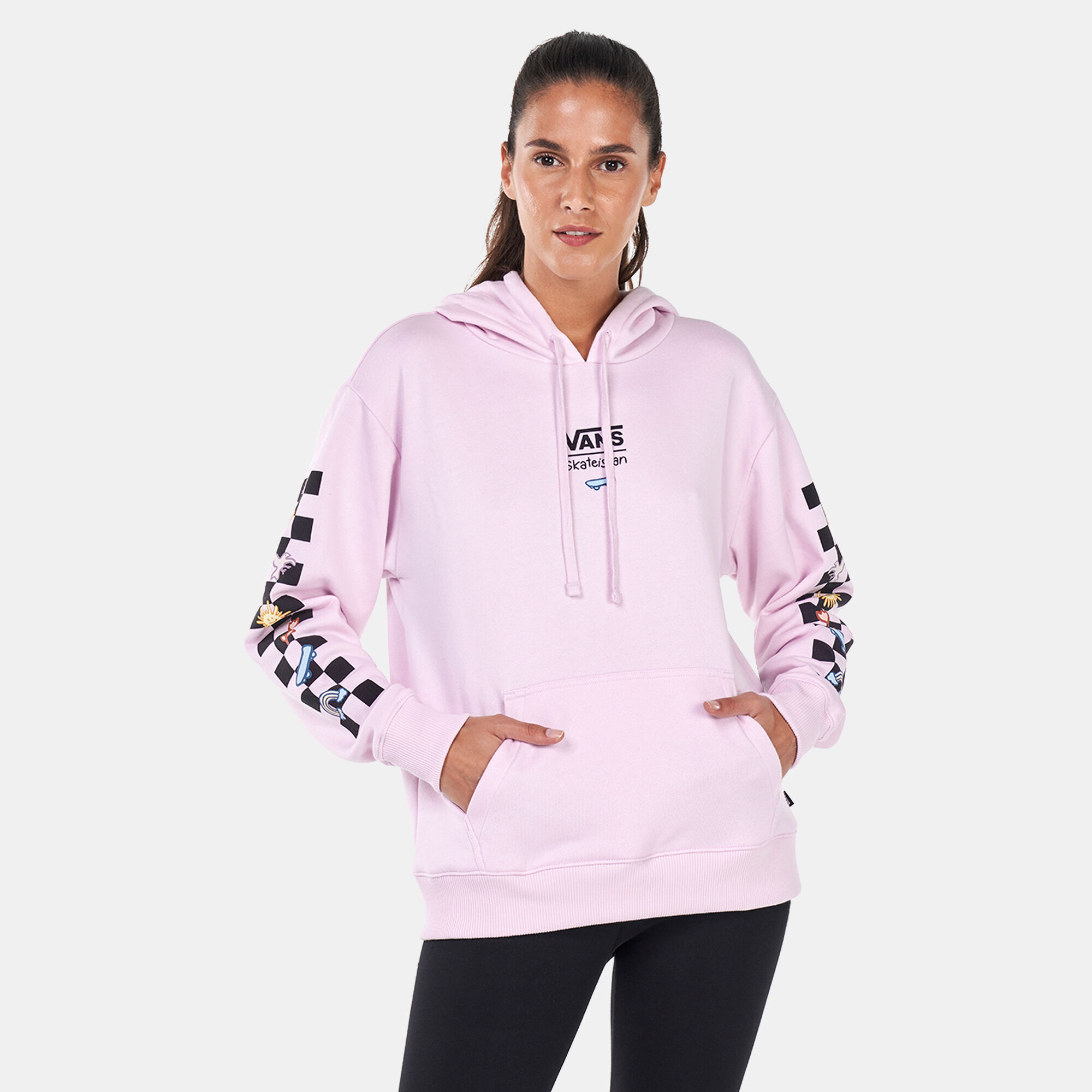 Vans patchworker on sale checkerboard white hoodie