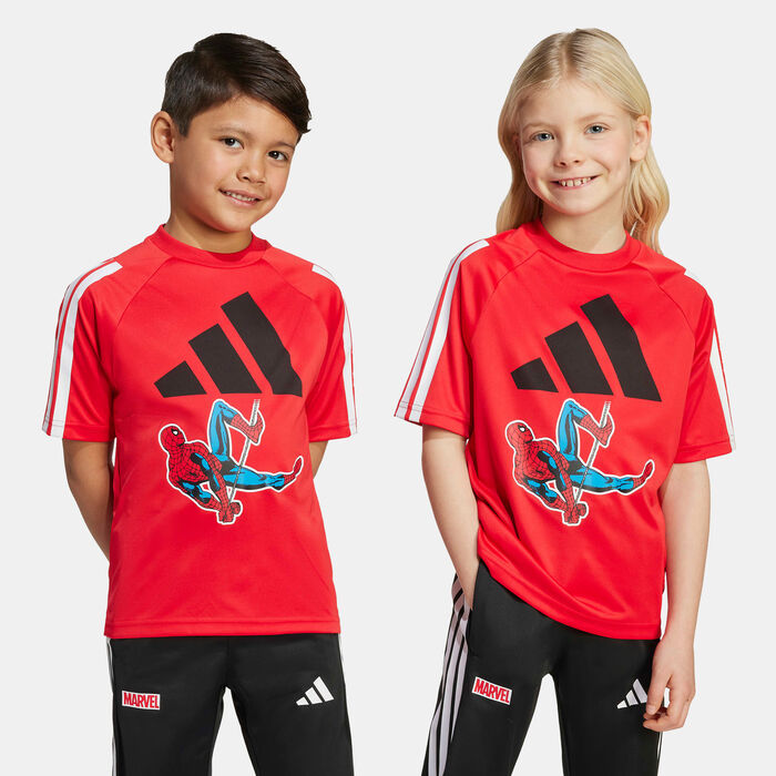 adidas Kids' Marvel Spider-Man T-Shirt Red image number 4