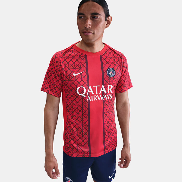 Nike Men's Paris Saint-Germain Academy Pro Home Pre-Match Football Top Red image number 3