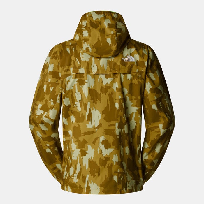 The North Face Men's Mountain Athletics Printed Hooded Wind Jacket Green The North Face Men's Mountain Athletics Printed Hooded Wind Jacket Green image number 1