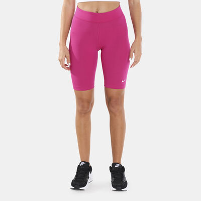 Nike Women's Sportswear Essential Mid-Rise Biker Shorts Pink