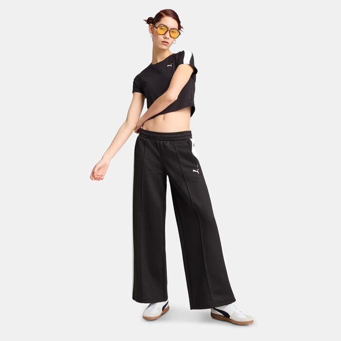 PUMA Women's T7 Crop Top Black PUMA Women's T7 Crop Top Black image number 2