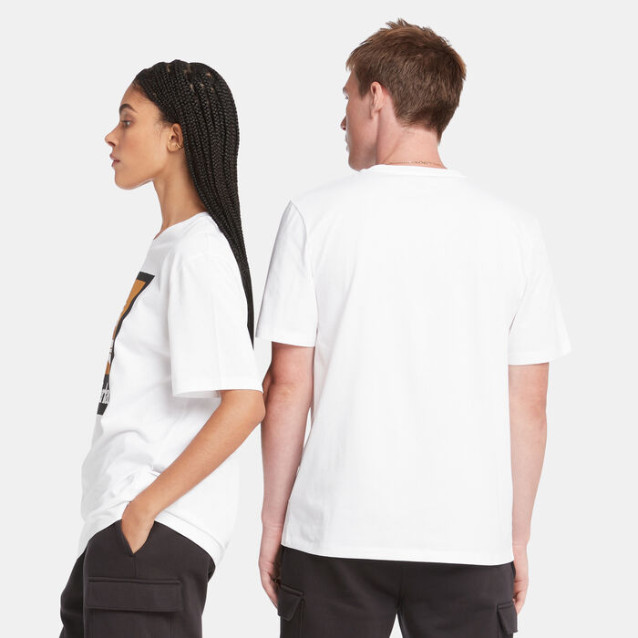 Timberland Men's Square Stack Logo T-Shirt White image number 1
